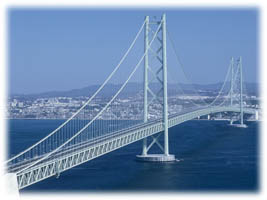 Akashi Kaikyo bron är världens längsta Hängbro